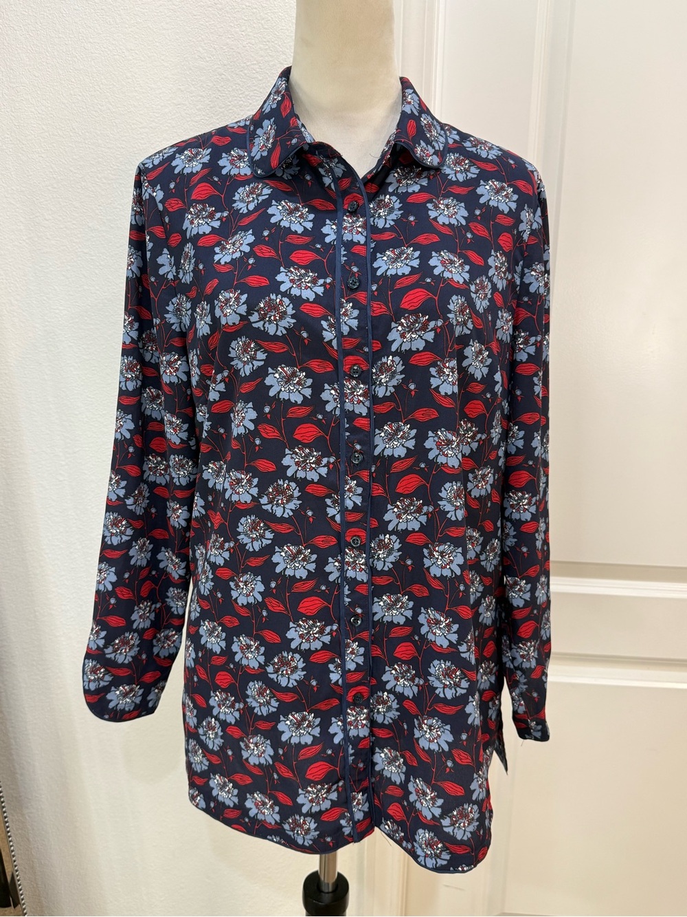 Brooks Brothers Navy Floral Button Up Shirt
